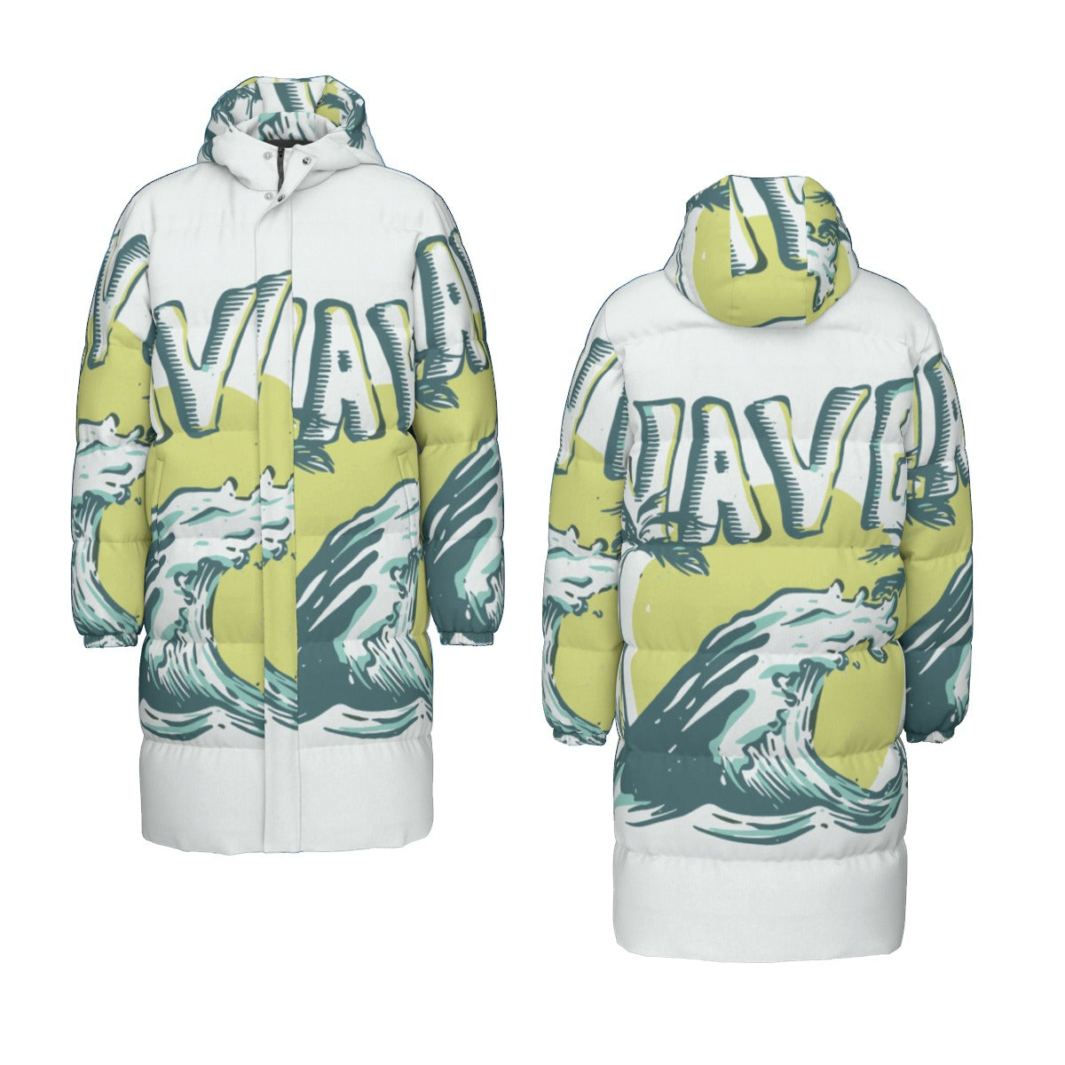 All-Over Print Unisex Long Down Jacket