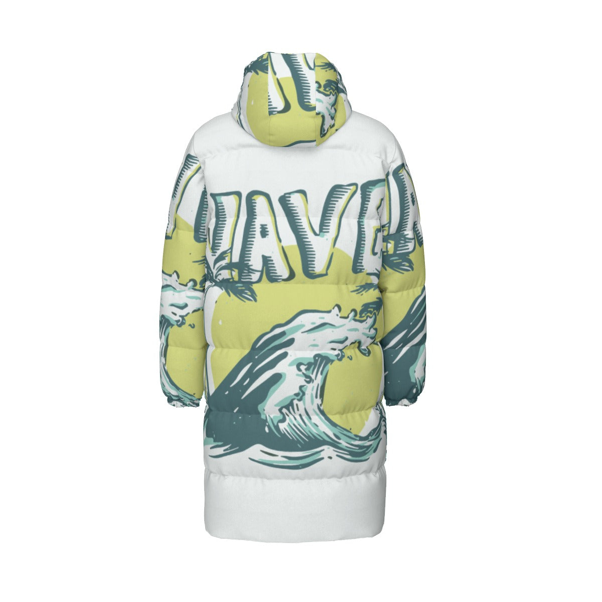 All-Over Print Unisex Long Down Jacket