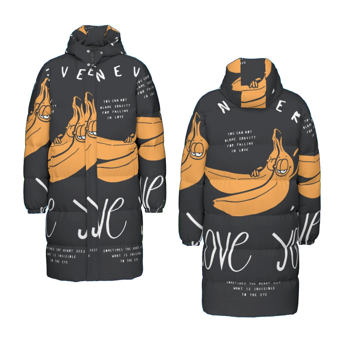 All-Over Print Unisex Long Down Jacket