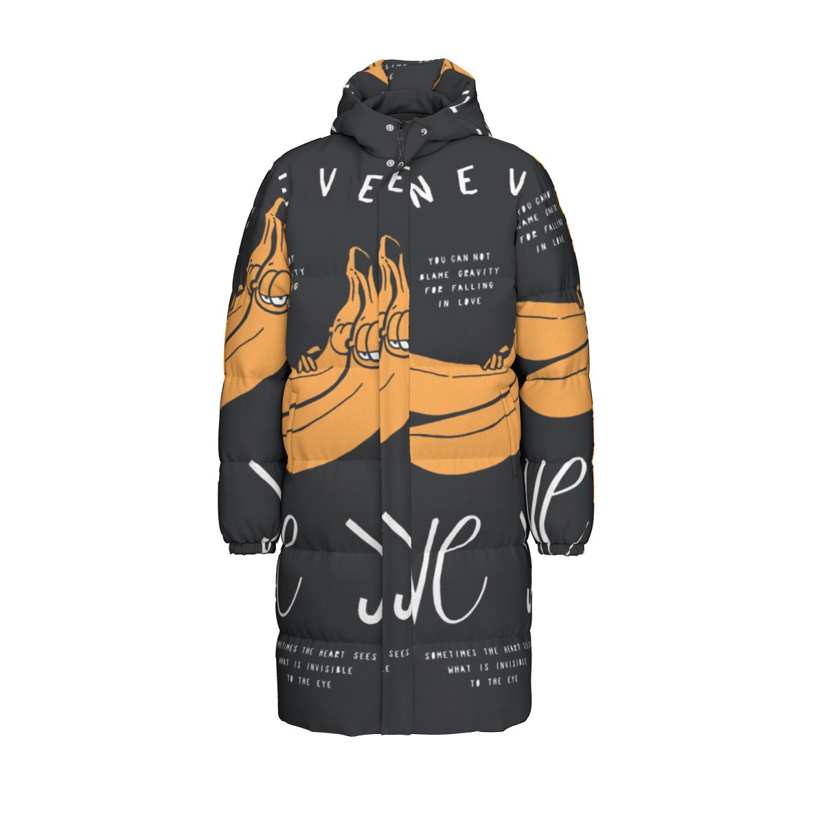 All-Over Print Unisex Long Down Jacket