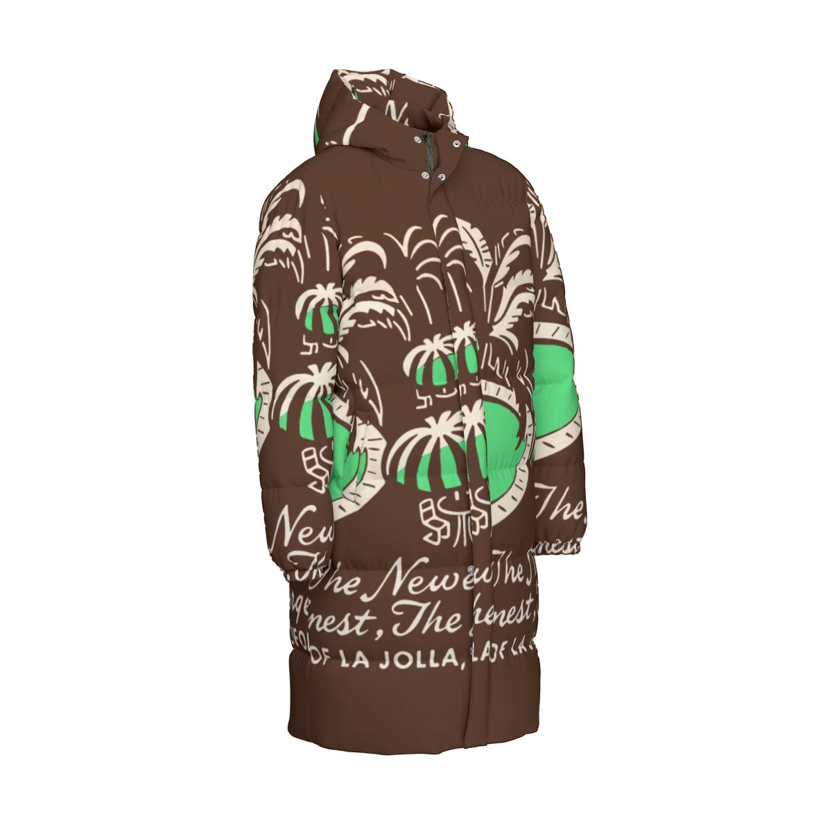 All-Over Print Unisex Long Down Jacket