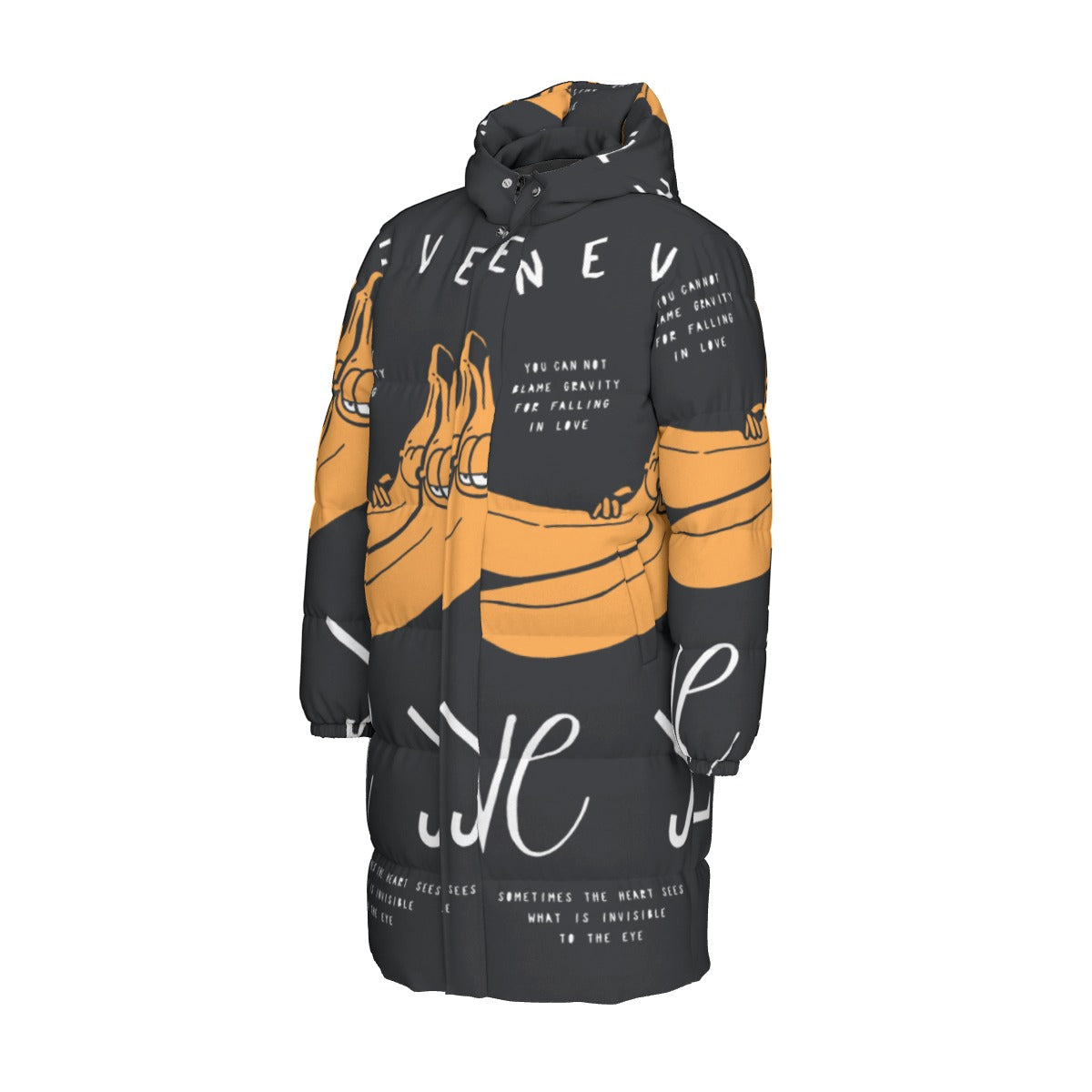 All-Over Print Unisex Long Down Jacket