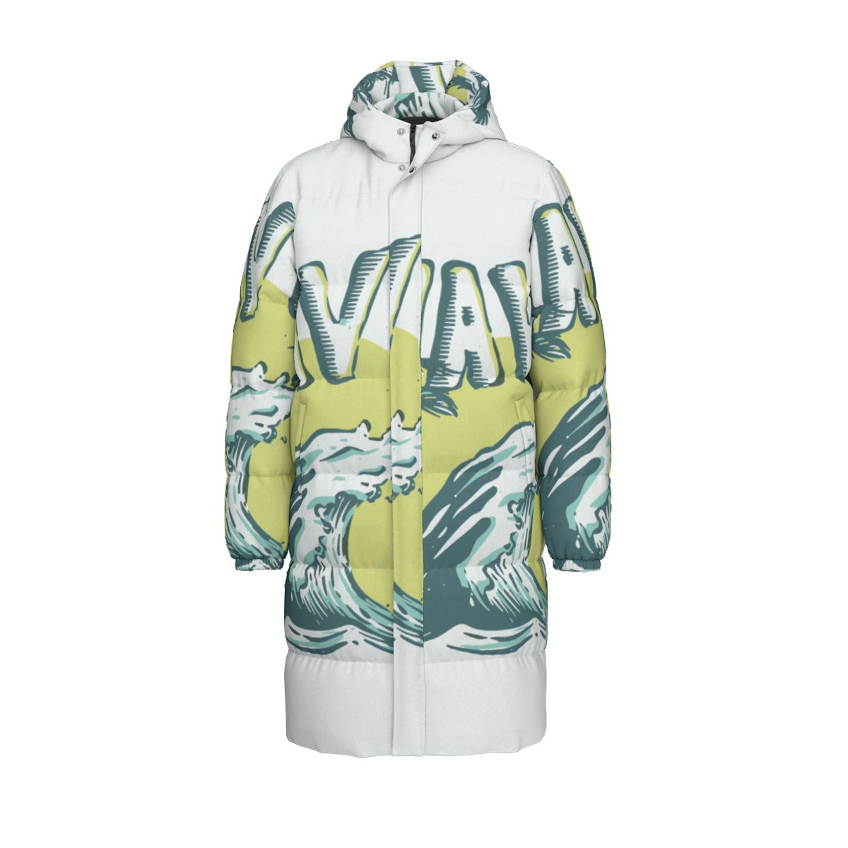 All-Over Print Unisex Long Down Jacket