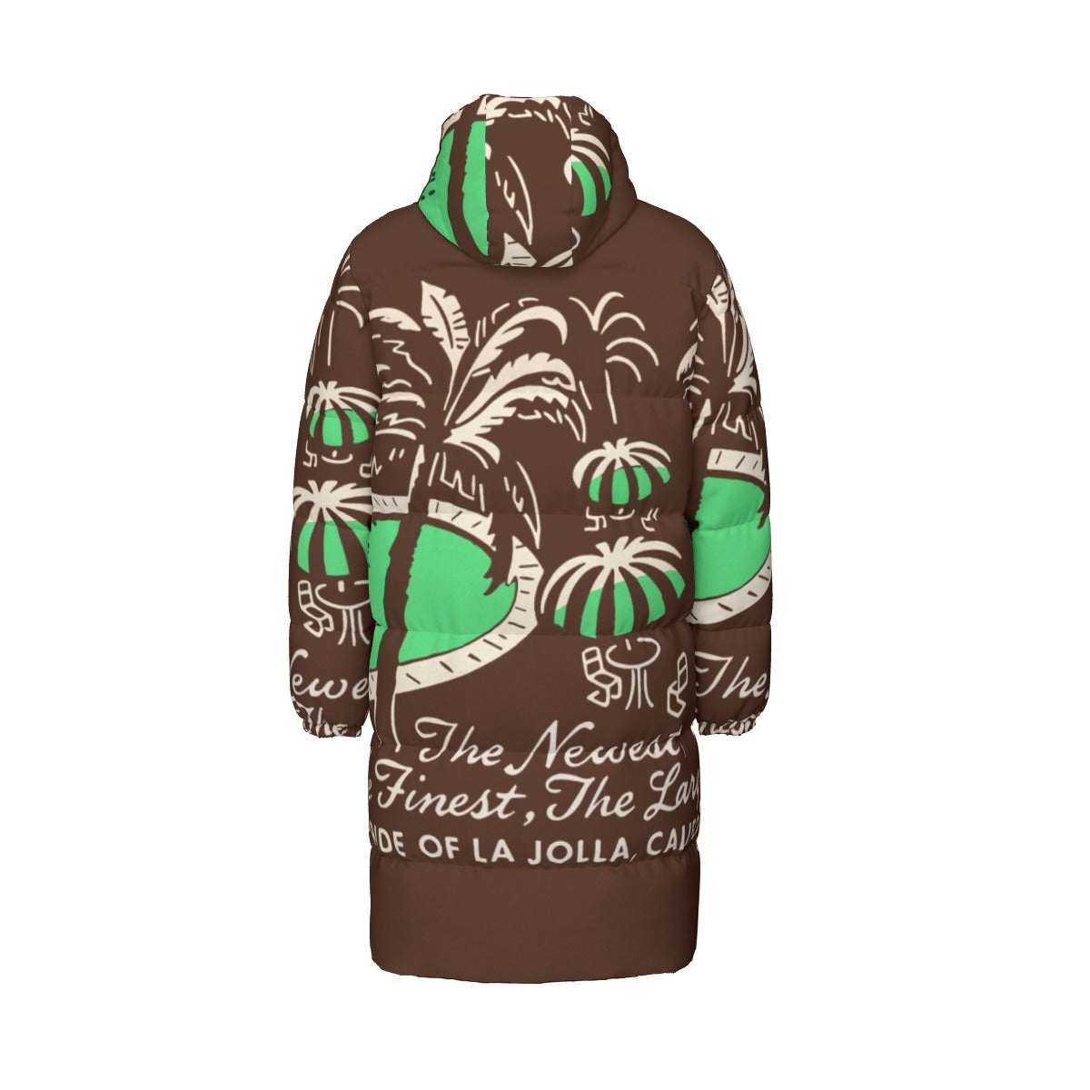 All-Over Print Unisex Long Down Jacket