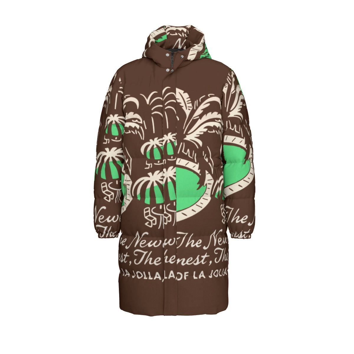 All-Over Print Unisex Long Down Jacket