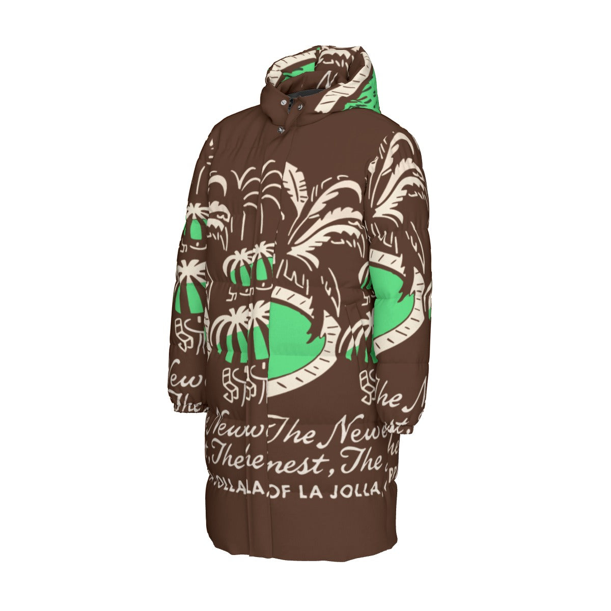 All-Over Print Unisex Long Down Jacket